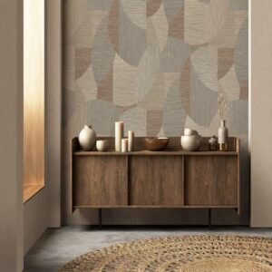 Warm Earthy Vintage Living Room Wallpaper