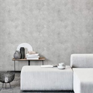 Muted Stone Gray Living Room Wallpaper