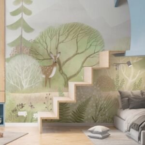 Raindrop Valley Kids Room Wallpaper