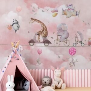Pink Dreams Kids Room Wallpaper