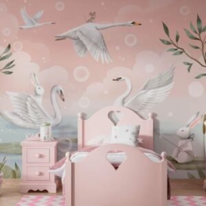 Swan Lake Kids Room Wallpaper