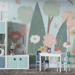 Meadow Whimsy Kids Room Wallpaper
