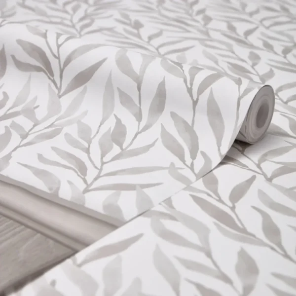 Taupe Garden Drift Kitchen Wallpaper