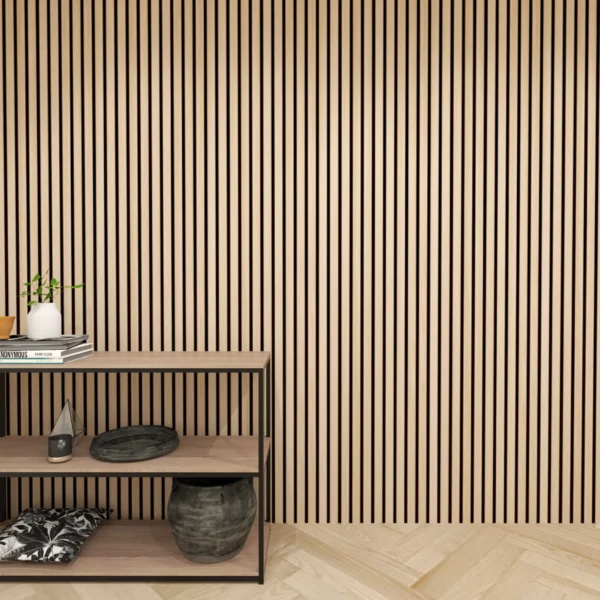 Acoustic Natural Oak Slat Panel