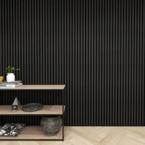 Acoustic Black Oak Slat Panel