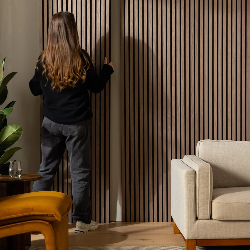 SlatWall Acoustic Walnut Panel