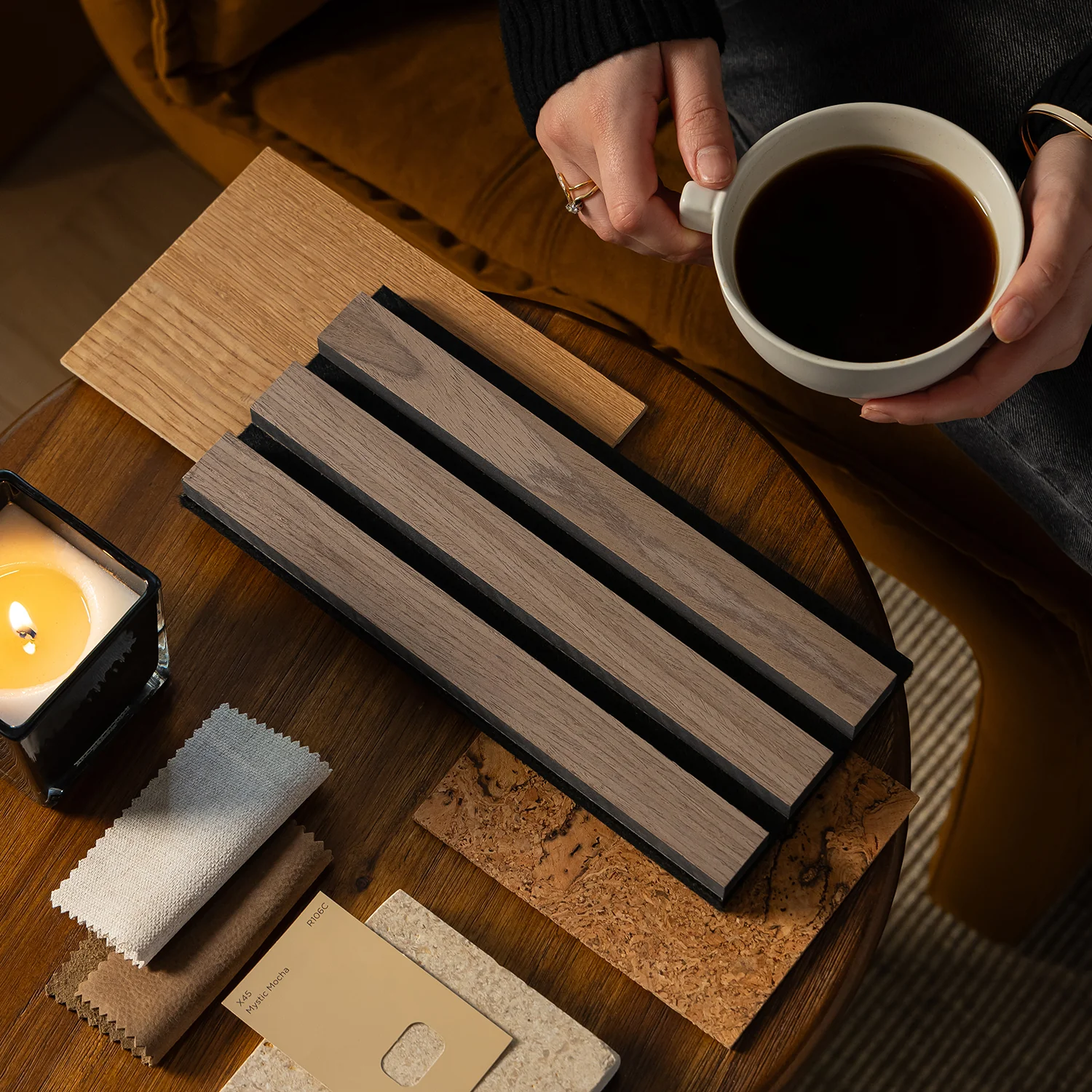 SlatWall Acoustic Walnut Panel