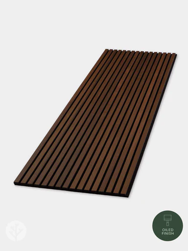 Smoked Oak Acoustic Slat Wood Wall Panels
