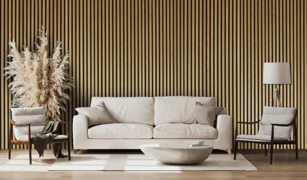 Acoustic Slat Wall Panels – Natural Oak Finish