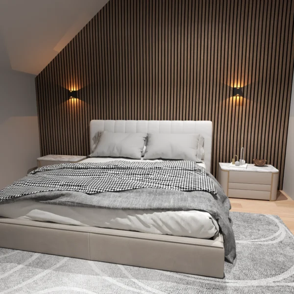 Acoustic Walnut Slat Panel