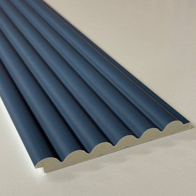 Waterproof Midnight Blue 3D Fluted Wall Panel