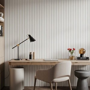 Waterproof Pure White 3D Slat Wall Panel