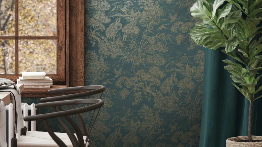 blue wallpaper installation dubai