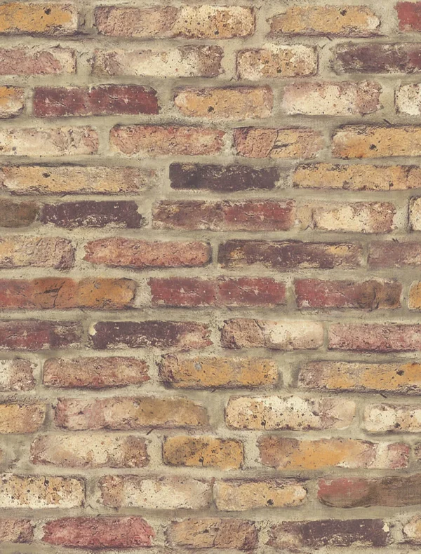 NextWall Faux Rustic Red Brick Peel and Stick Wallpaper - Wall Panels Dubai