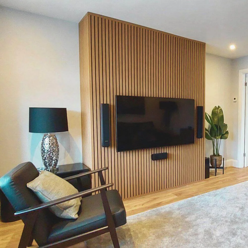 Fluted wall panels for modern TV Wall Panels