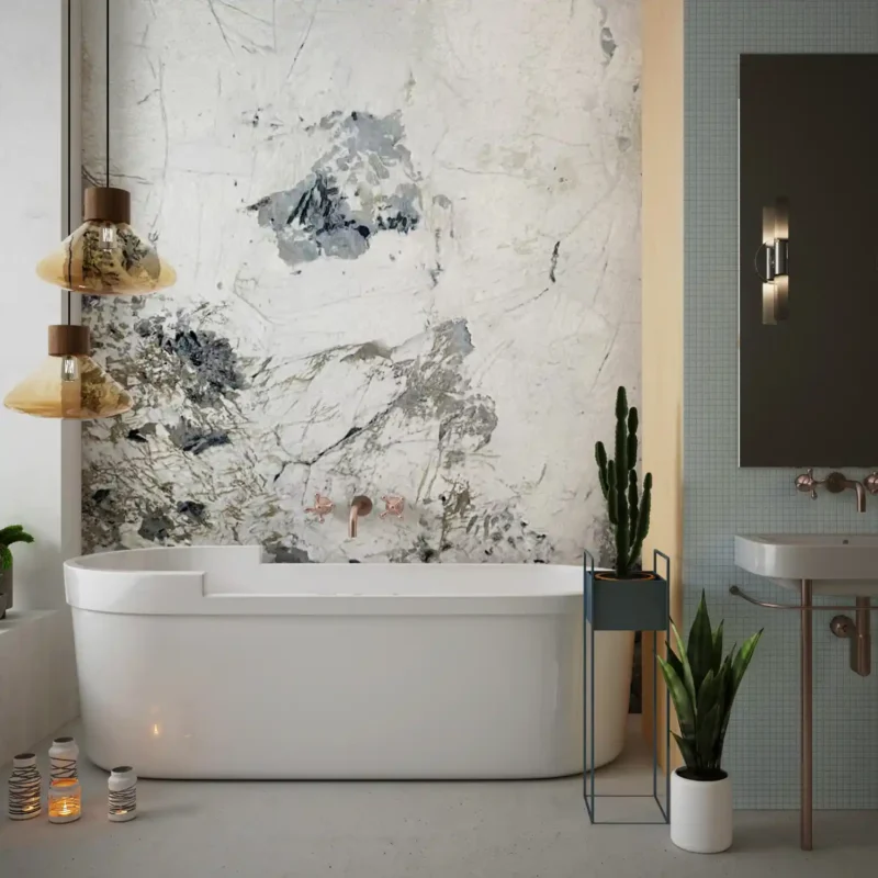 PVC wall panels for moisture-resistant walls in Bathroom