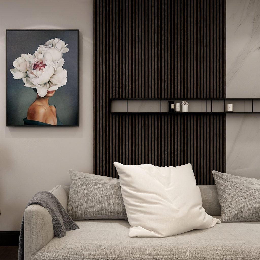 fluted wall panels in chocolate color